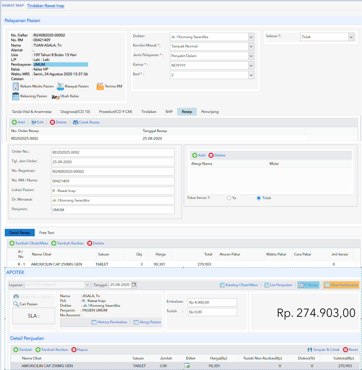 e-resep rawat inap