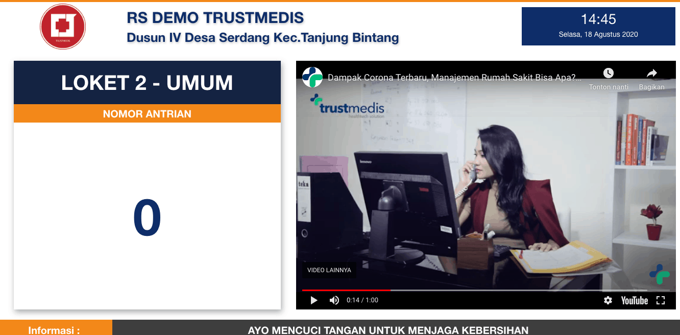 Booking online- Aplikasi klinik Trustmedis