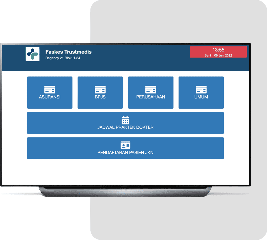 E-kios Aplikasi klinik Trustmedis
