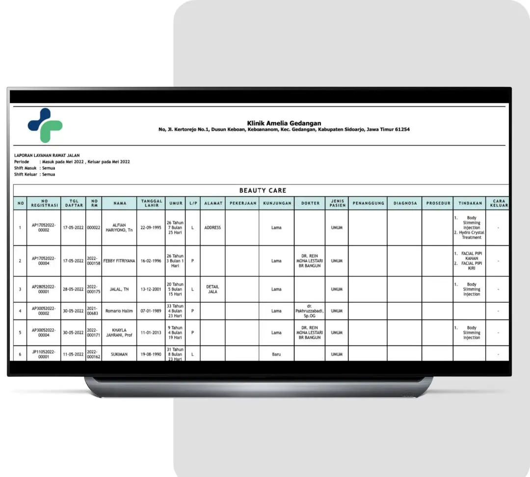 E-kios Aplikasi klinik Trustmedis