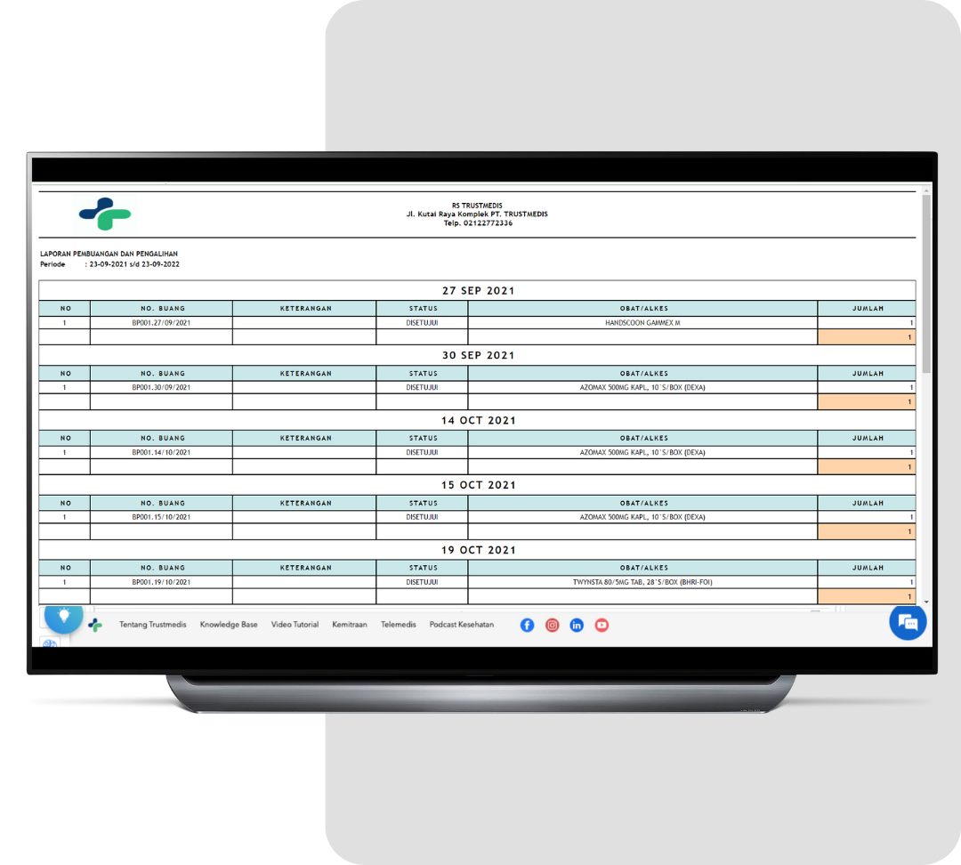 E-kios Aplikasi klinik Trustmedis