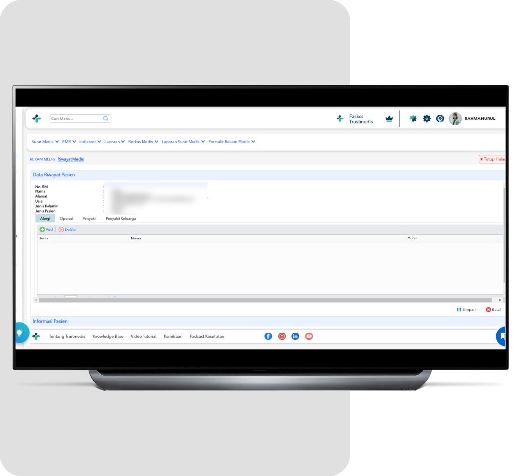 Riwayat Medis pasien- Solusi PDM